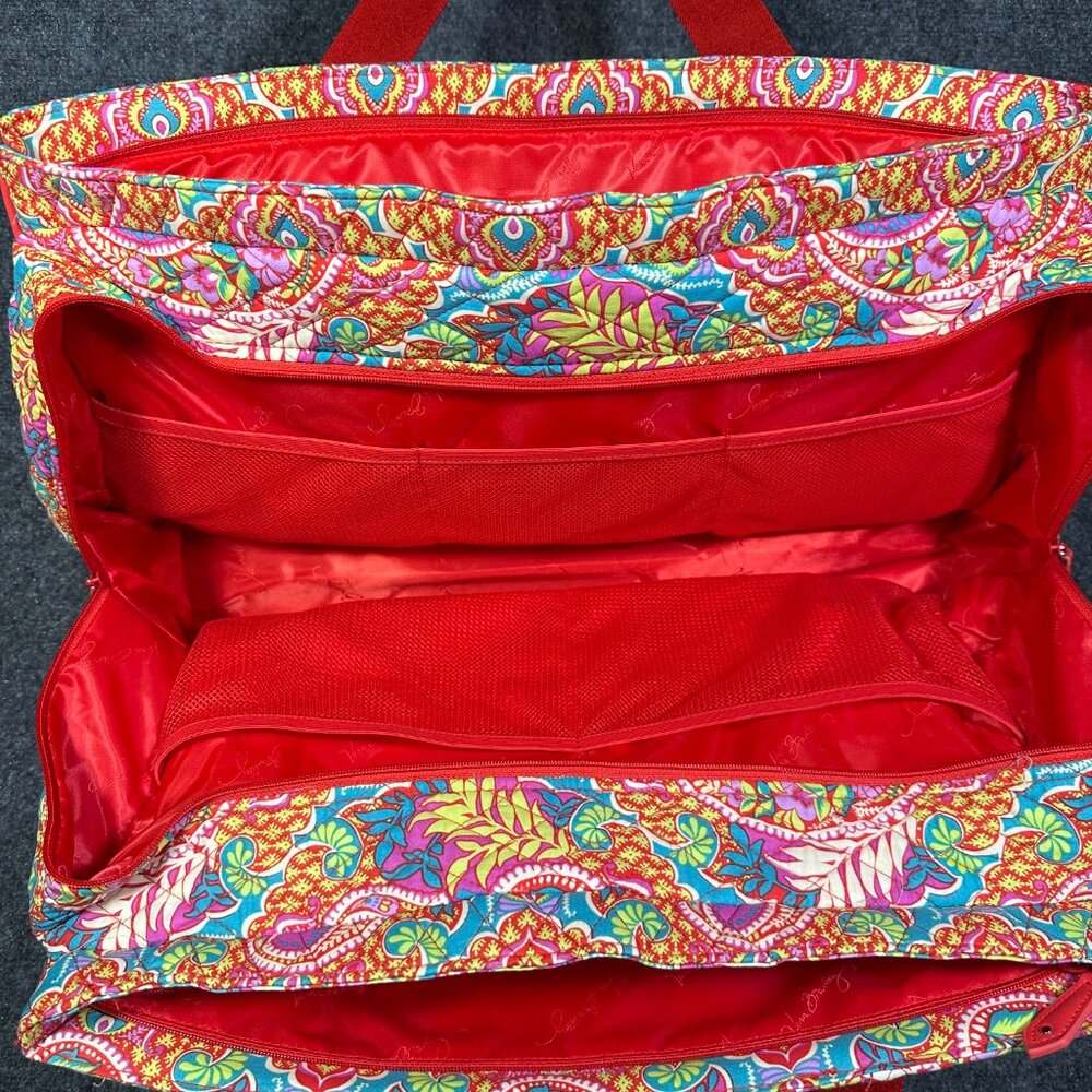 Vera Bradley Triple Compartment Travel Bag Paisley in Paradise Print - Picture 6 of 8